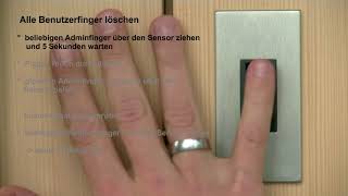 Fingerscanner ekey programmieren mit dem Adminfinger [upl. by Ahsitul830]