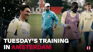 15 MINUTES OF TRAINING FOOTAGE  The Ajax squad brings a lot of energy ⚡️⚽️ [upl. by Wehttan]