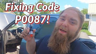 How To Fix P0087 Code  Replacing High Pressure Fuel Pump Regulator Ram 3500 [upl. by Richy]