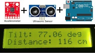 Tilt Angle amp Distance Meter Using Arduino [upl. by Even]