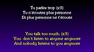 FRENCH LESSON  learn french with music  lyricstranslation  La Rue Kétanou  Tu parles trop [upl. by Asilana]