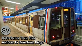 WMATA Silver Line 3000s Series Train Ride from Ashburn to Downtown Largo [upl. by Ahsia950]