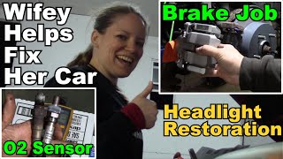 Fix the Wifes Car Toyota Rav4  P0420 complete brake job and headlight restoration [upl. by Naerb]