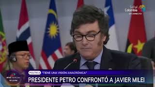 Apareció el video del debate entre Gustavo Petro y Javier Milei en la Cumbre G20  RTVC Noticias [upl. by Elane]