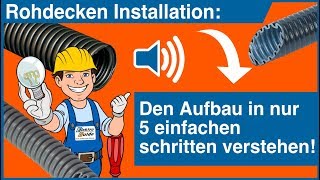 ELEKTROINSTALLATION ROHDECKEN INSTALLATION ➤ LEERROHRE VERLEGEN ➤  ELEKTRO GUIDE QUICK TIPP [upl. by Kired698]