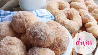 FromScratch Air Fryer Donuts SO ADDICTIVE  Cinnamon Sugar [upl. by Enelrats]