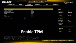 How to Enable TPM 20 [upl. by Gibb903]