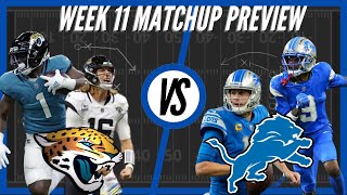 Jacksonville Jaguars vs Detroit Lions  Week 11 Preview [upl. by Cahan]