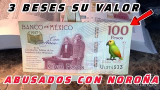 100pesosbilleteconmemorativomexico2017abusadosconnoroña [upl. by Atteuqahc]