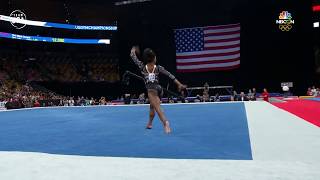 Simone Biles debuts historic new move and wins first competition of 2021  NBC Sports [upl. by Vtarj832]