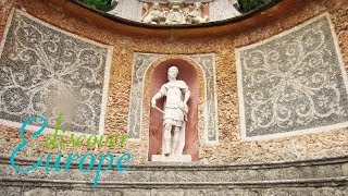 Hellbrunn palace park and trick fountains  Austria [upl. by Annailuj221]