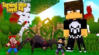 Minecraft TOYS 4  TRAPPED IN THE GARDEN A SPIDER EATS JACKS ARMS [upl. by Bald]