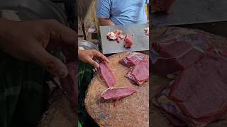 Awesome deshi red ox meat amp bone smooth cutting skill by expert butcher in bd meat shop [upl. by Ahsenre53]