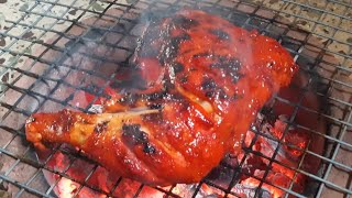 Tandoori Chicken Recipe in Tandoor l Chicken Tandoori without Oven [upl. by Ardella]