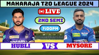 MAHARAJA T20 LIVE MYSORE WARRIORS VS HUBLI TIGERS LIVE  MW VS HT LIVE  HT VS MW LIVE [upl. by Hudis]