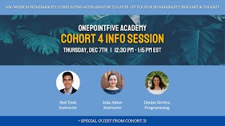 OnePointFive Academy™ Cohort 4 Information Session [upl. by Terryl]