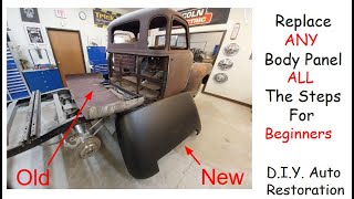 All Steps How to Replace ANY Auto Body Panel For  Beginners Fast amp Easy DIY Auto Restoration [upl. by Ytisahcal]