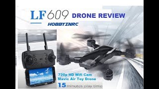 LF609 FOLDABLE WIFI FPV QUADCOPTER  CHEAP MAVIC AIR DRONE [upl. by Einama]