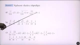 8 02 026  Java e shtatë  Matematikë  Veprimet me rrënjë katrore [upl. by Malloy]