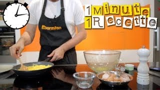 1 Minute 1 Recette  Omelette au fromage [upl. by Annim352]