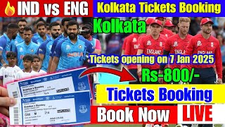 Kolkata Eden Garden Tickets PriceIND vs ENG 1st T20 Kolkata tickets open datetimebooking Details [upl. by Nosauq]