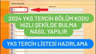 2024 YKS TERCİH BÖLÜM KODU BULMA  YKS BÖLÜM KODLARI NASIL BULUNUR [upl. by Araiek733]