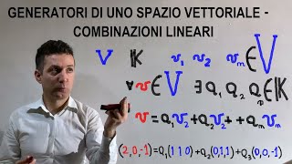 Generatori di spazi vettorialicombinazioni lineari di vettoriSpanEsempi e teoriaAlgebra lineare [upl. by Olympium]