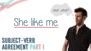 SUBJECTVERB AGREEMENT PART 1  English Lesson [upl. by Aitrop77]