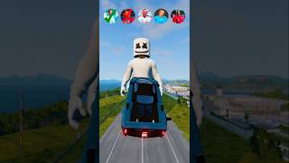 🚘 CR7 vs Messi vs Marshmello Characters beamngdrive shorts football ronaldo [upl. by Nappy929]