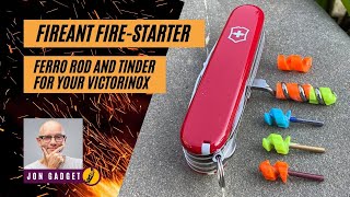 FireAnt firestarter for your Victorinox SAK  micro ferro rod and tinder [upl. by Eat]