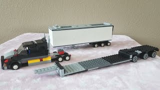 Lego 18 Wheeler amp Flat Bed Trailer with Instructions Lego Ideas [upl. by Welch]