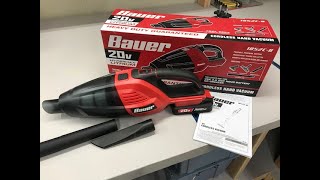 Harbor Freight Bauer Cordless Hand Vacuum  Unboxing and Review Awesome [upl. by Brittaney]