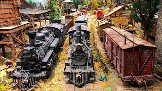 The Best and Most Detailed Large  Scale Model Railroad layout in the World 4K UHD [upl. by Frodine]