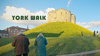 YORK UK WALKING TOUR  4K virtual walking tour of York UK  No talking just walking  Ambient walk [upl. by Ellerehs]