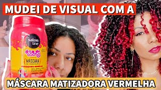 MÁSCARA MATIZADORA SALON LINE VERMELHA  VEJA COMO FICOU [upl. by Malorie]