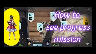 how to see progress mission in Pubg bgmi [upl. by Anyahs]