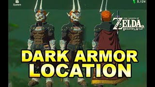 Zelda Breath of the Wild DLC 2 Ex Treasure Dark Armor Location Guide [upl. by Chiang]