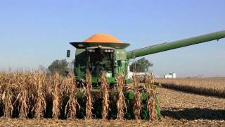 Kuhn Farms John Deere 9770 STS Combine on 1142011 [upl. by Wallache940]