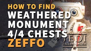 Weathered Monument Chests All Locations Zeffo Star Wars Jedi Fallen Order [upl. by Lazarus]