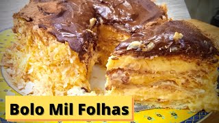 Bolo Mil Folhas  Bolo Napoleão [upl. by Trude788]