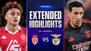 Monaco vs Benfica Extended Highlights  UCL League Phase MD 5  CBS Sports Golazo [upl. by Norrie414]