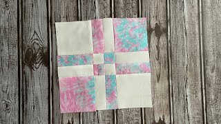 Disappearing 4patch quilt block tutorial [upl. by Arutak]