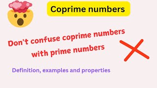 😳Are they coprime numbers❓ what are coprime numbers❓  Definition and examples coprimenumbers [upl. by Manno112]