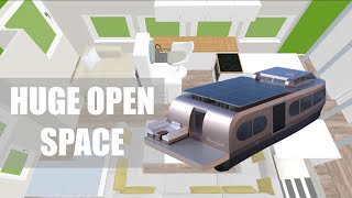 DIY Solar Yacht Virtual Interior Tour Lifeboat conversion  Refit  HoG Part 11 [upl. by Aldarcy482]