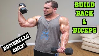 Intense 8 Minute Dumbbell Back amp Bicep Workout [upl. by Yelrihs30]