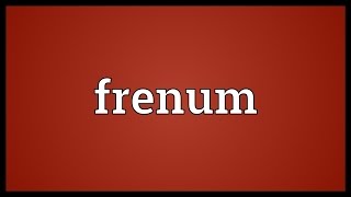 Frenum Meaning [upl. by Nwahsram22]