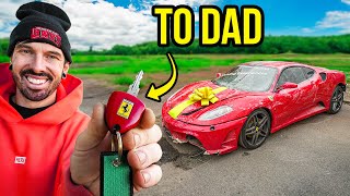 I REBUILT A WRECKED FERRARI THEN GAVE IT TO MY DAD [upl. by Barstow29]