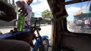 Philippines tricycle ride from Robinson to Maligaya [upl. by Asssilem]