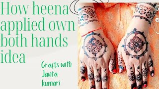 Left amp right hand mehndi designs ideaforyou withme beautiful mendhikadesigns [upl. by Elyl]