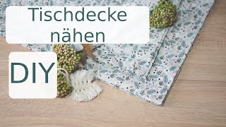 Tischdecke nähen lernen  Briefecken nähen  DIY mit Annas Nähschule [upl. by Urbas]